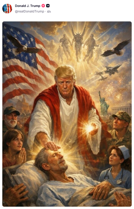 Das Trumpjesus-KI-Bild